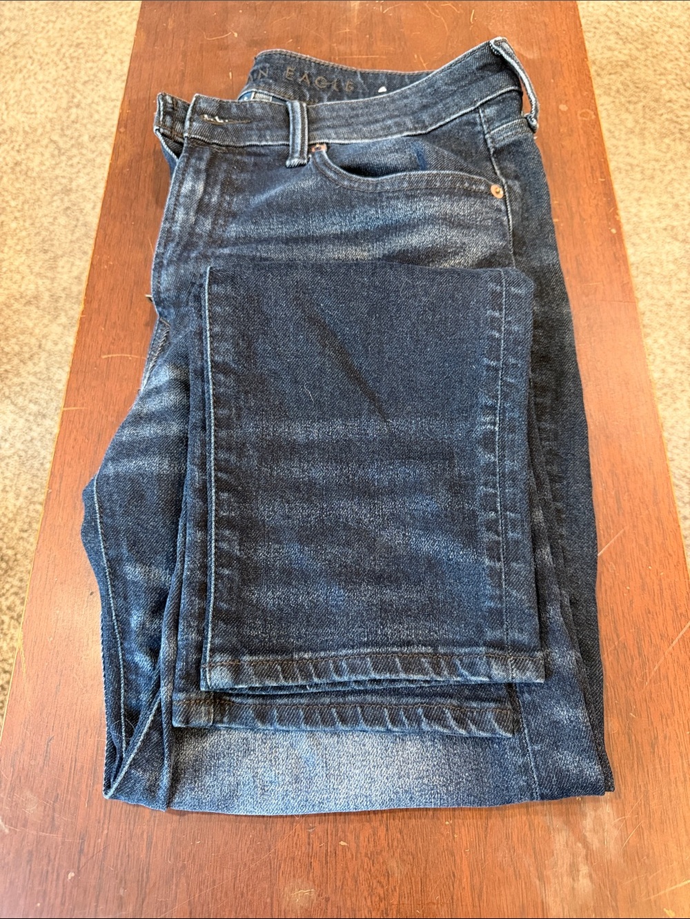 American Eagle Outfitters Men's Dark Blue Skinny Jeans